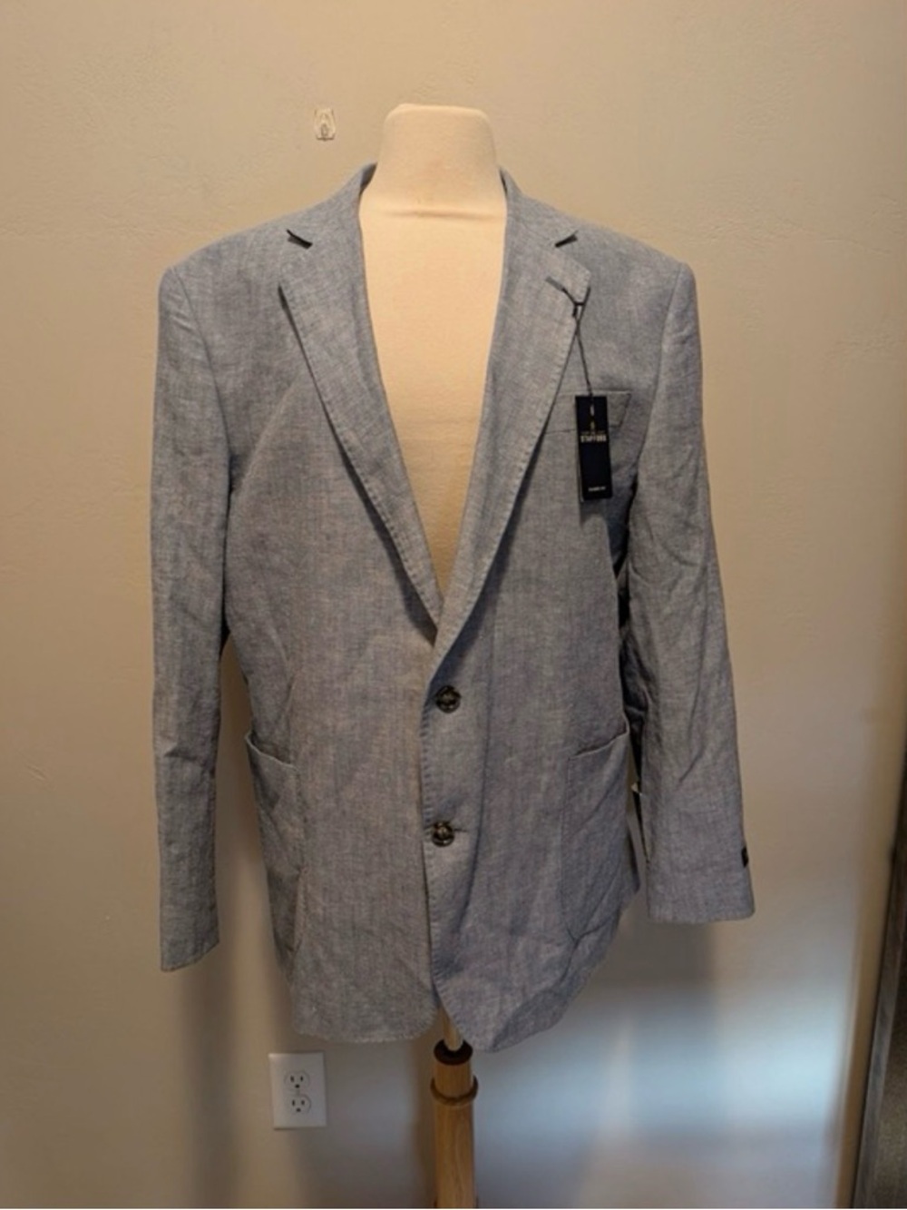 Stafford Heathered Sky Blue Sport Coat